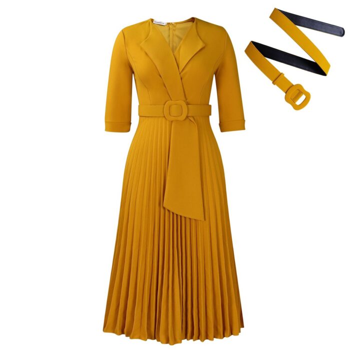 Elegant Half Sleeve Dress - Image 1
