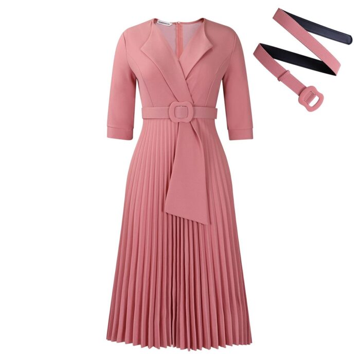 Elegant Half Sleeve Dress - Image 5