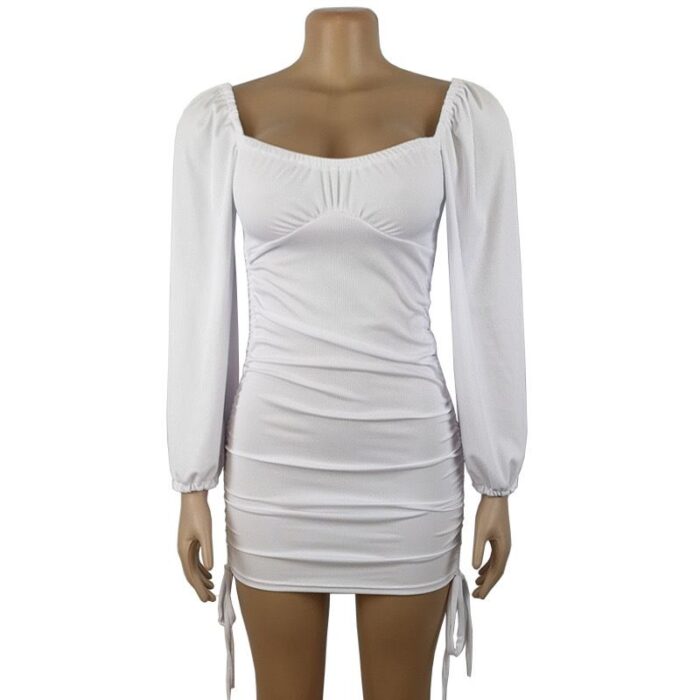 Elegant Puff Long Sleeve Dress - Image 6