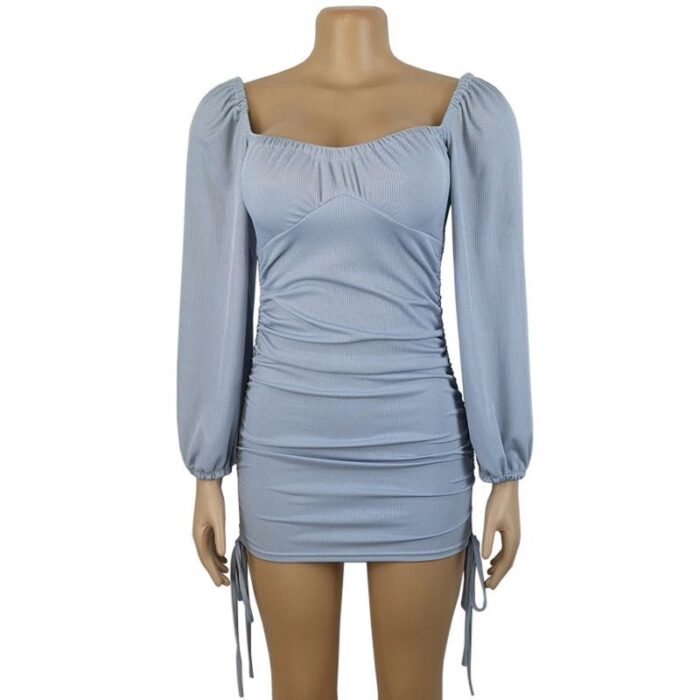 Elegant Puff Long Sleeve Dress - Image 5