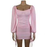Elegant Puff Long Sleeve Dress - Image 4