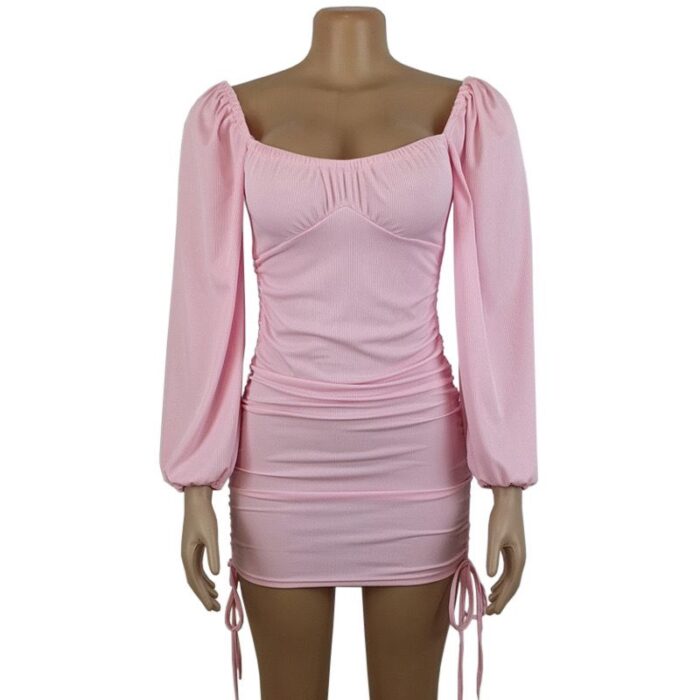 Elegant Puff Long Sleeve Dress - Image 4