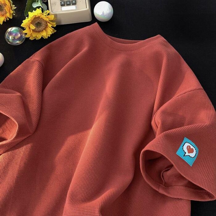 Round Neck Textured T-Shirt - Image 5