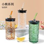 Glass Cup with Straw - Image 3