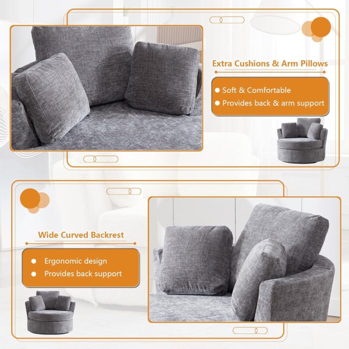 MODERN SWIVEL CHAIR WITH STORAGE - Image 3