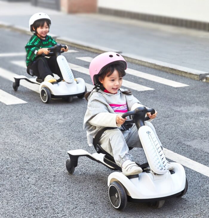 Kids Electric Go Kart (White) - Image 2