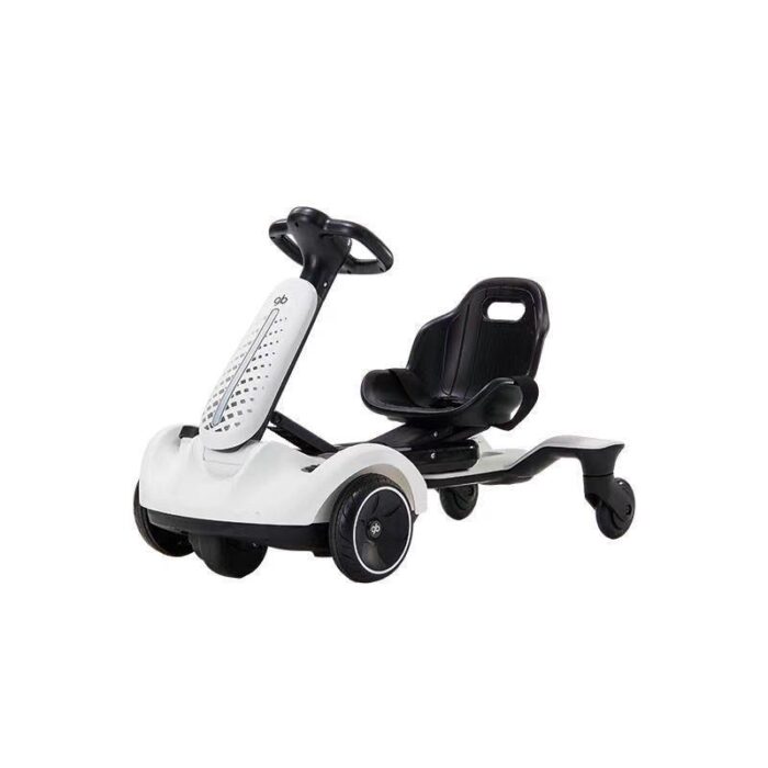 Kids Electric Go Kart (White) - Image 5