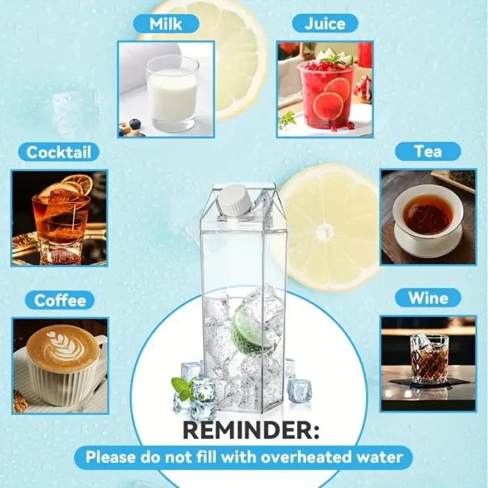 CLEAR REUSEABLE JUICE BOTTLE - Image 2