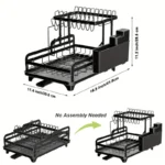 2 TIER DISH DRYING RACK - Image 3