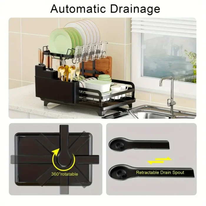2 TIER DISH DRYING RACK - Image 4