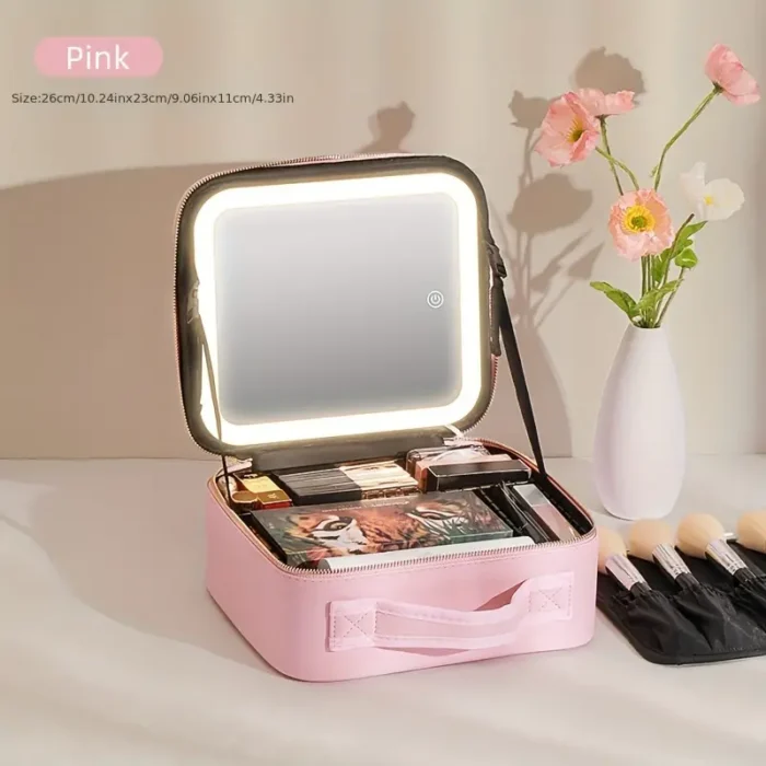 MAKEUP BAG WITH LED MIRROR - Image 4
