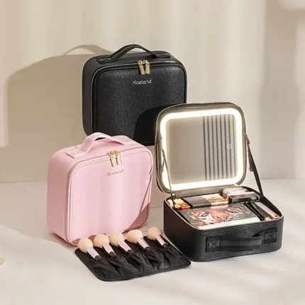 MAKEUP BAG WITH LED MIRROR