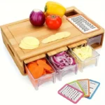 WOODEN CUTTING BOARD AND VEGETABLE ORGANIZER - Image 2