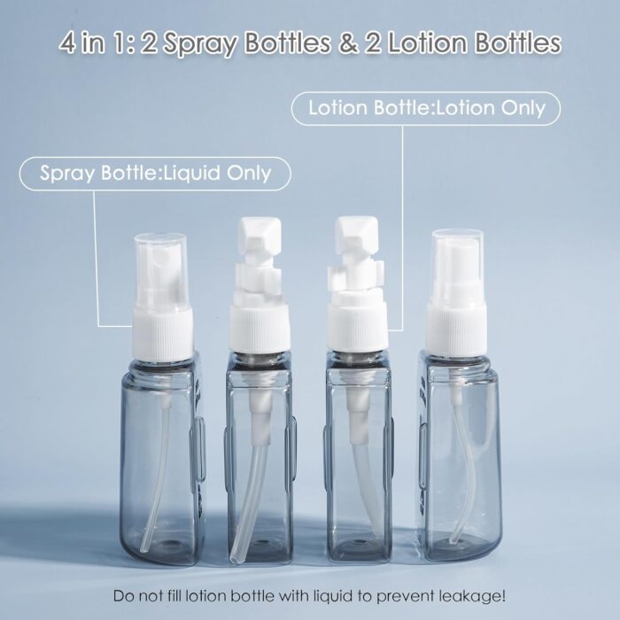 4 PACK TOILET ESSENTIAL TRAVEL BOTTLES - Image 3