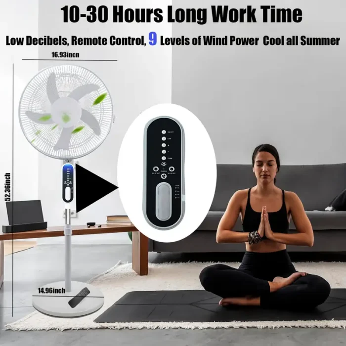 Solar Standing Fan - Image 4