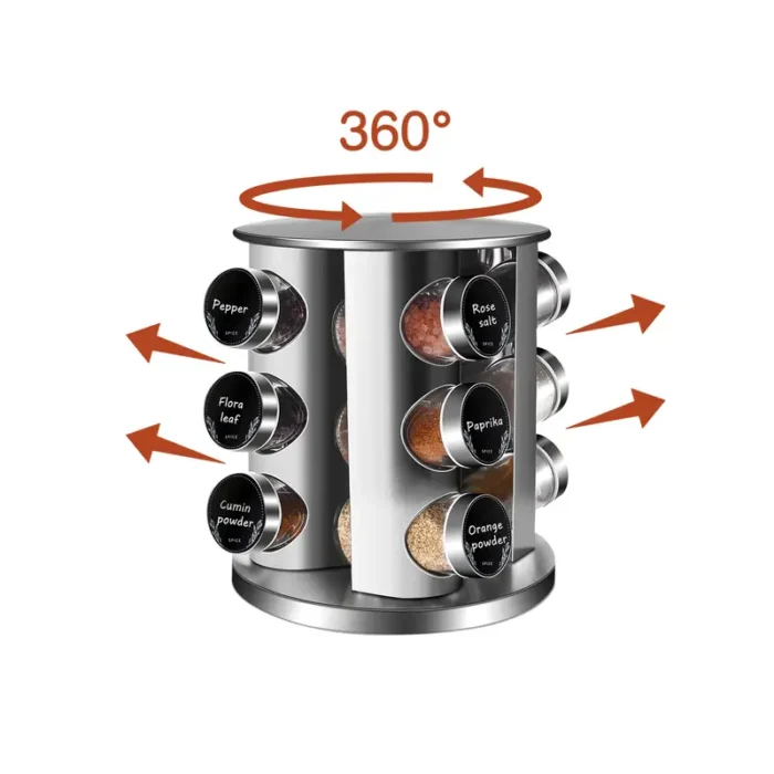 12pcs Rotating Spice Rack - Image 3