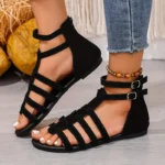 Women's Black Roman Sandals - Image 4