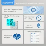 LCD Ice Blue Backlit Wrist Blood Pressure Monitor - Image 5