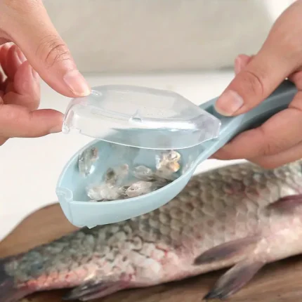 Transparent Fish Scale Remover Tool with Ergonomic Handle