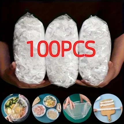 100pcs Heavy-Duty Food-Safe Plastic Wrap Bags