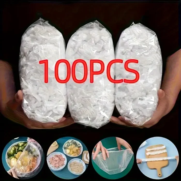 100pcs Heavy-Duty Food-Safe Plastic Wrap Bags - Image 1