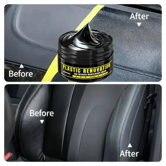 100g Car Plastic Parts Repair Kit, Black Interior Trim Wax - Image 4