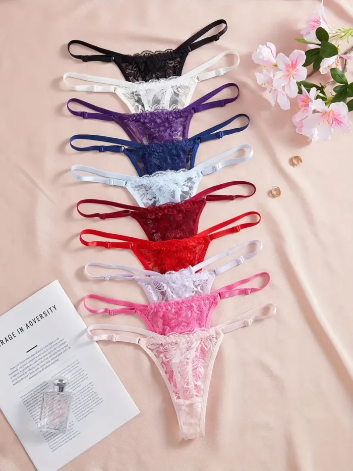 10 Colors 10pcs Women'S Thongs - Image 1