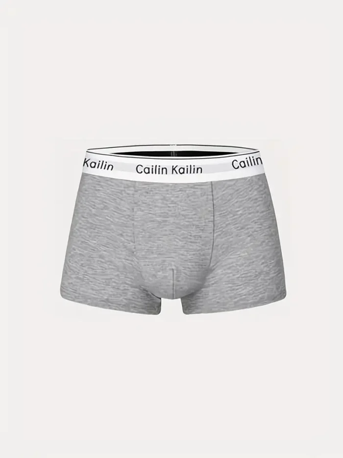 4pcs of Men's solid color flat corner underwear - Image 5