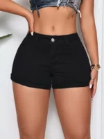 Women's High-Waisted Stretchy Jeans Shorts
