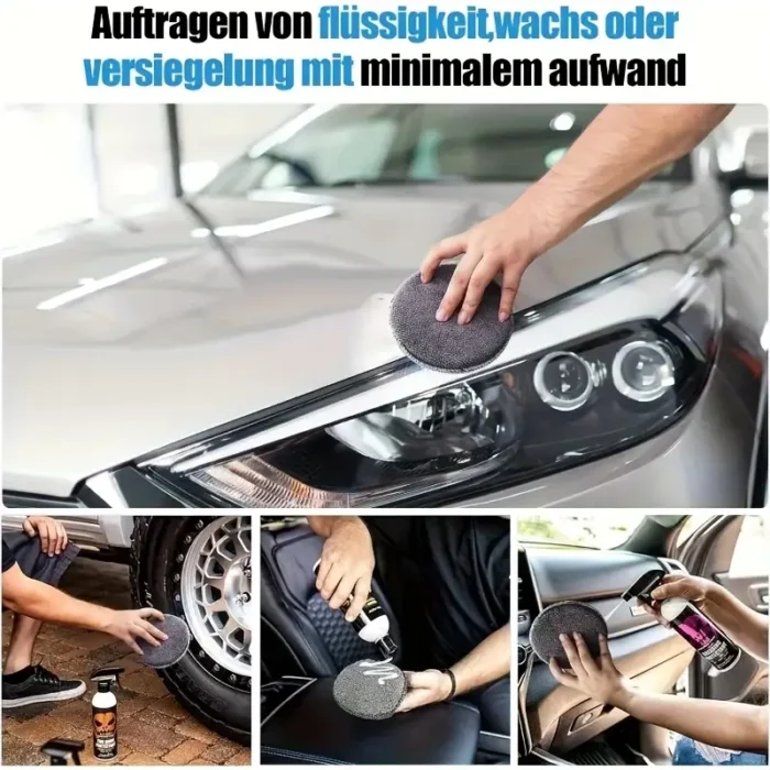 11pcs Microfiber Car Cleaning Kit with Tire Brush - Image 5