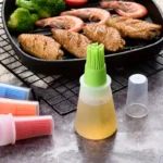 Silicone BBQ Oil Bottle with Brush & Scale
