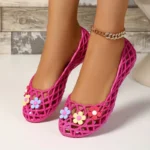 2025 New Fashion Summer Soft Sticky Floral Hollow Anti-Slip - Image 4