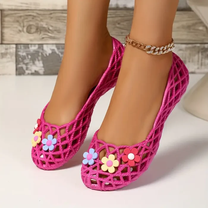 2025 New Fashion Summer Soft Sticky Floral Hollow Anti-Slip - Image 4