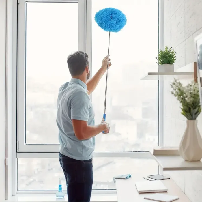 1pc Retractable Mini Fan Brush - Reusable & Washable Dust Collector for High Ceilings - Image 3