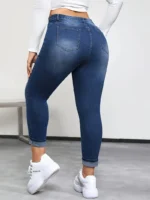 Women'S High-Waisted Stretch Denim Jeans - Image 2