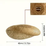 1pc Woven Bamboo Chandelier Shade - Image 3