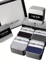 4pcs of Men's solid color flat corner underwear