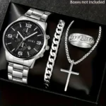 4-Piece Men's And Women's Quartz Watch Set