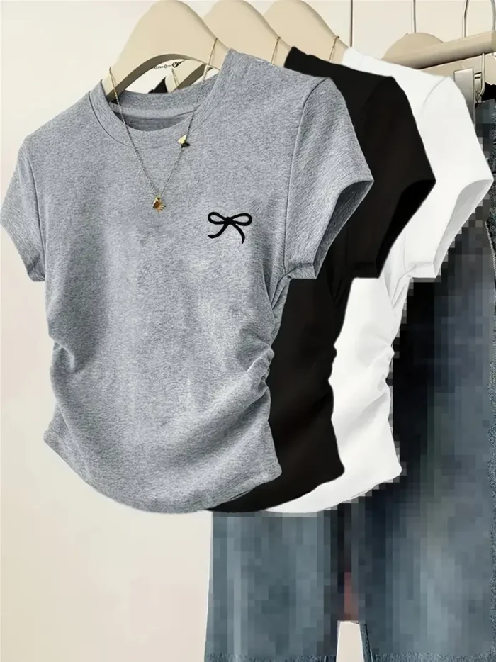 Women's Three-Piece Casual Short-Sleeve T-Shirt Set - Image 1