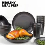 16pcs Dinnerware Set: 8 Plates, 4 Bowls, 4 Cups - Image 2