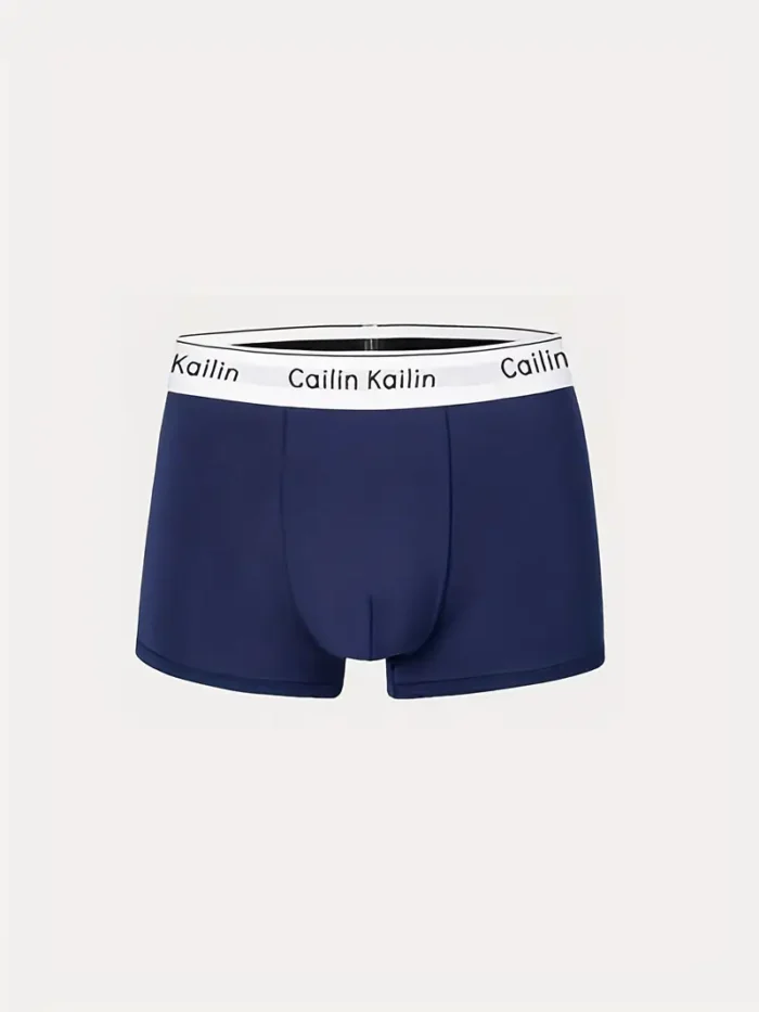 4pcs of Men's solid color flat corner underwear - Image 2