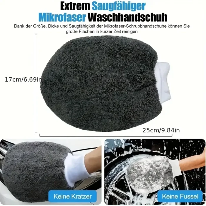 11pcs Microfiber Car Cleaning Kit with Tire Brush - Image 4