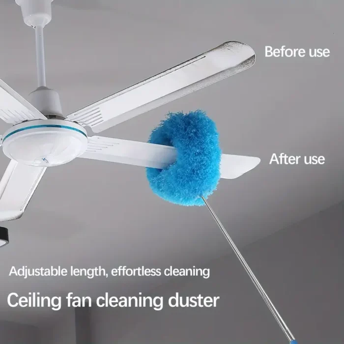 1pc Retractable Mini Fan Brush - Reusable & Washable Dust Collector for High Ceilings - Image 2