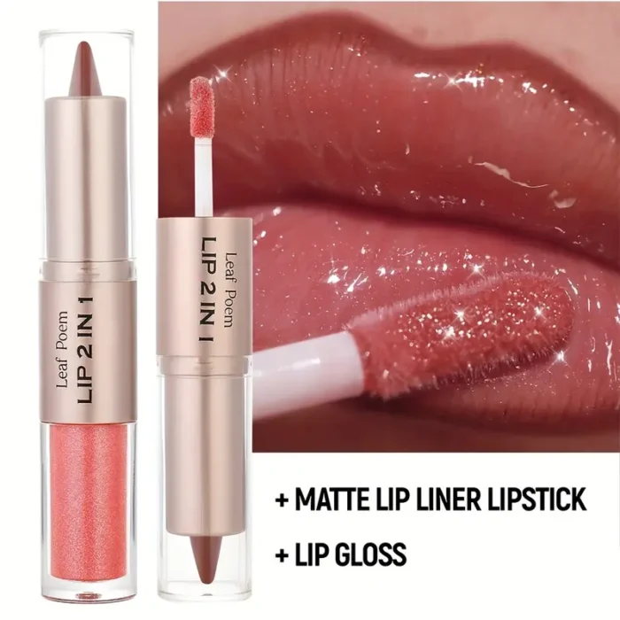 Double-Ended Lip Gloss with Matte Lip Line - Image 3