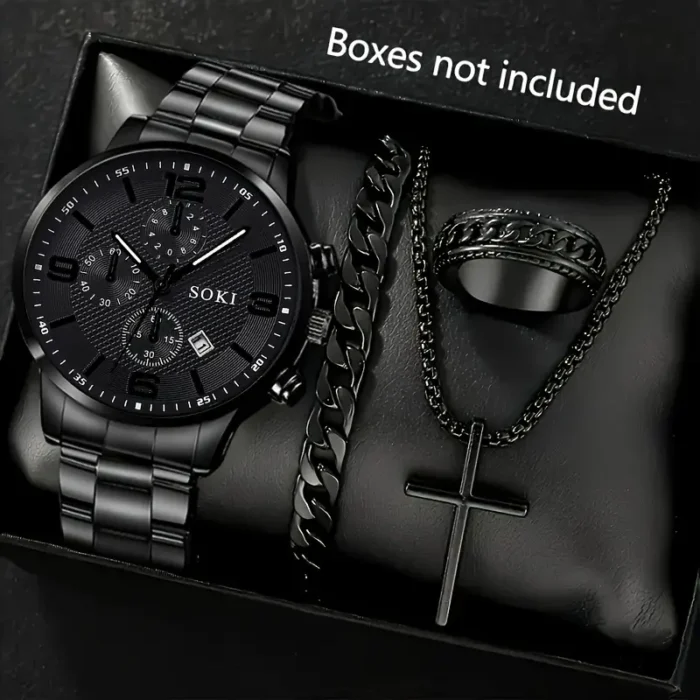 4-Piece Men's And Women's Quartz Watch Set - Image 2