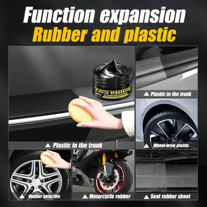 100g Car Plastic Parts Repair Kit, Black Interior Trim Wax - Image 7