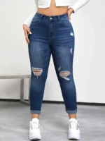 Women'S High-Waisted Stretch Denim Jeans - Image 5