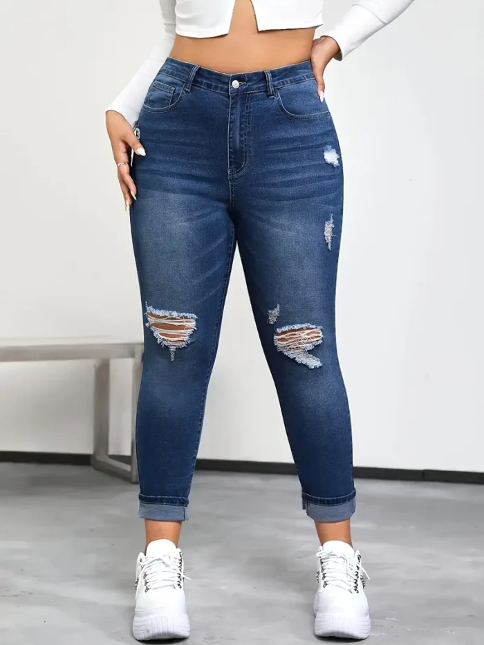 Women'S High-Waisted Stretch Denim Jeans - Image 5