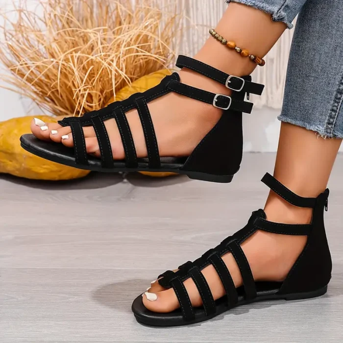 Women's Black Roman Sandals - Image 2
