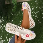 2025 New Fashion Summer Soft Sticky Floral Hollow Anti-Slip - Image 5